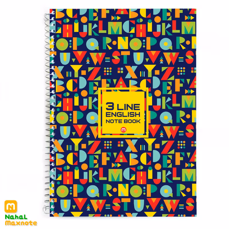 دفتر 60 برگ سـه خط سیمی طلقی 9643.طرح 1