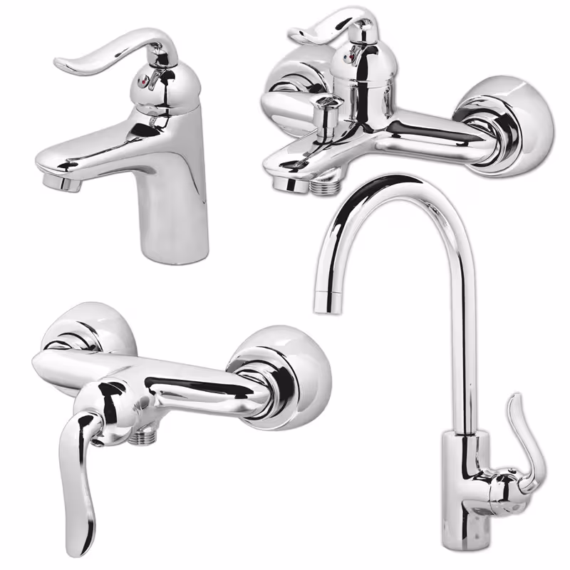 ست شیرآلات کسری مدل رابین کروم