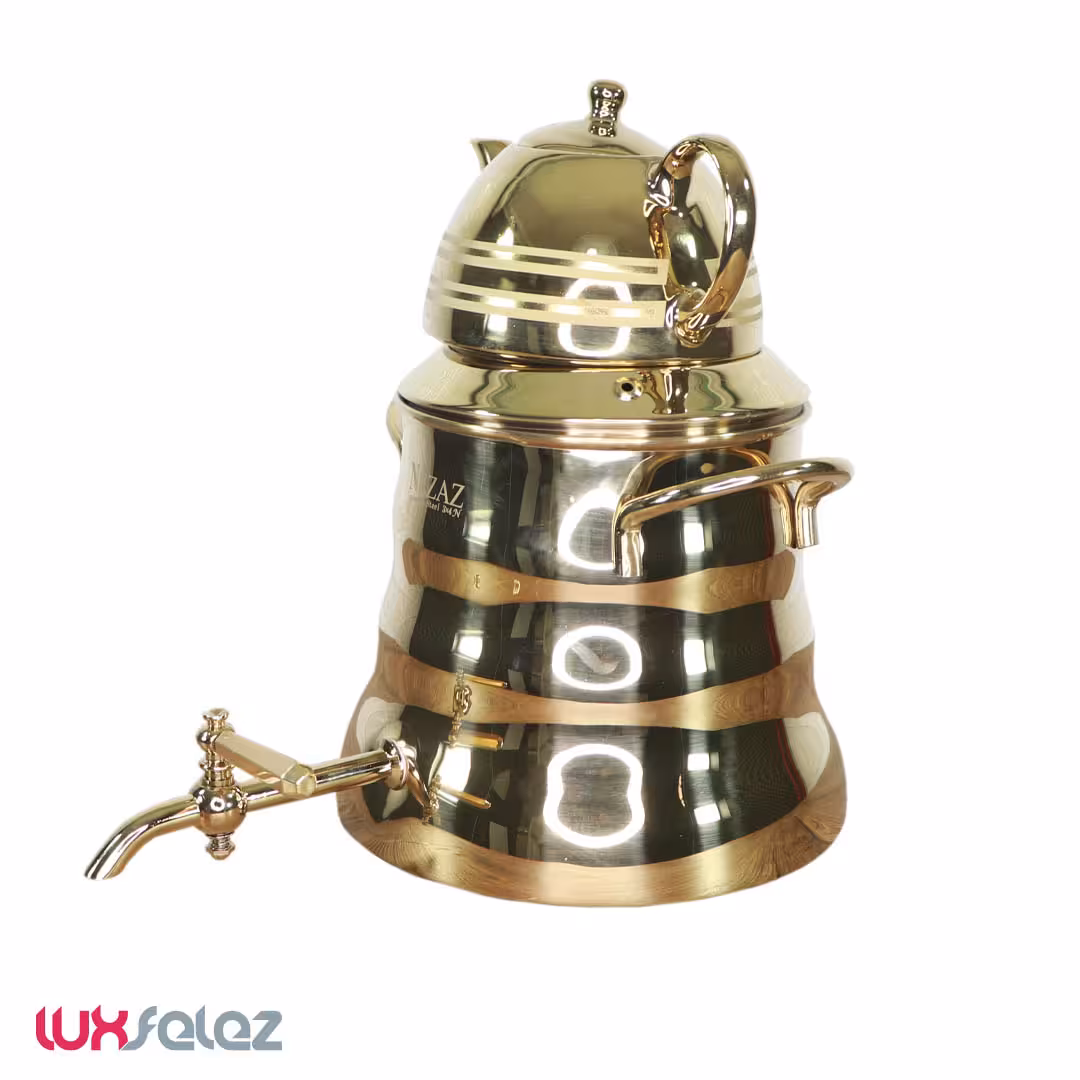 کتری و قوری نِزاز مدل 3033 استیل طلایی