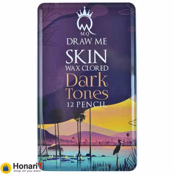 مداد رنگی 12 رنگ ام کیو مدل Dark SKIN