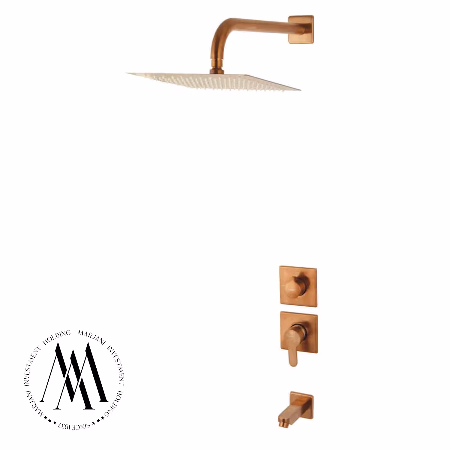 شیر حمام توکار ویوات راسان مدل فلت کلاس 2 (رزگلد مات)