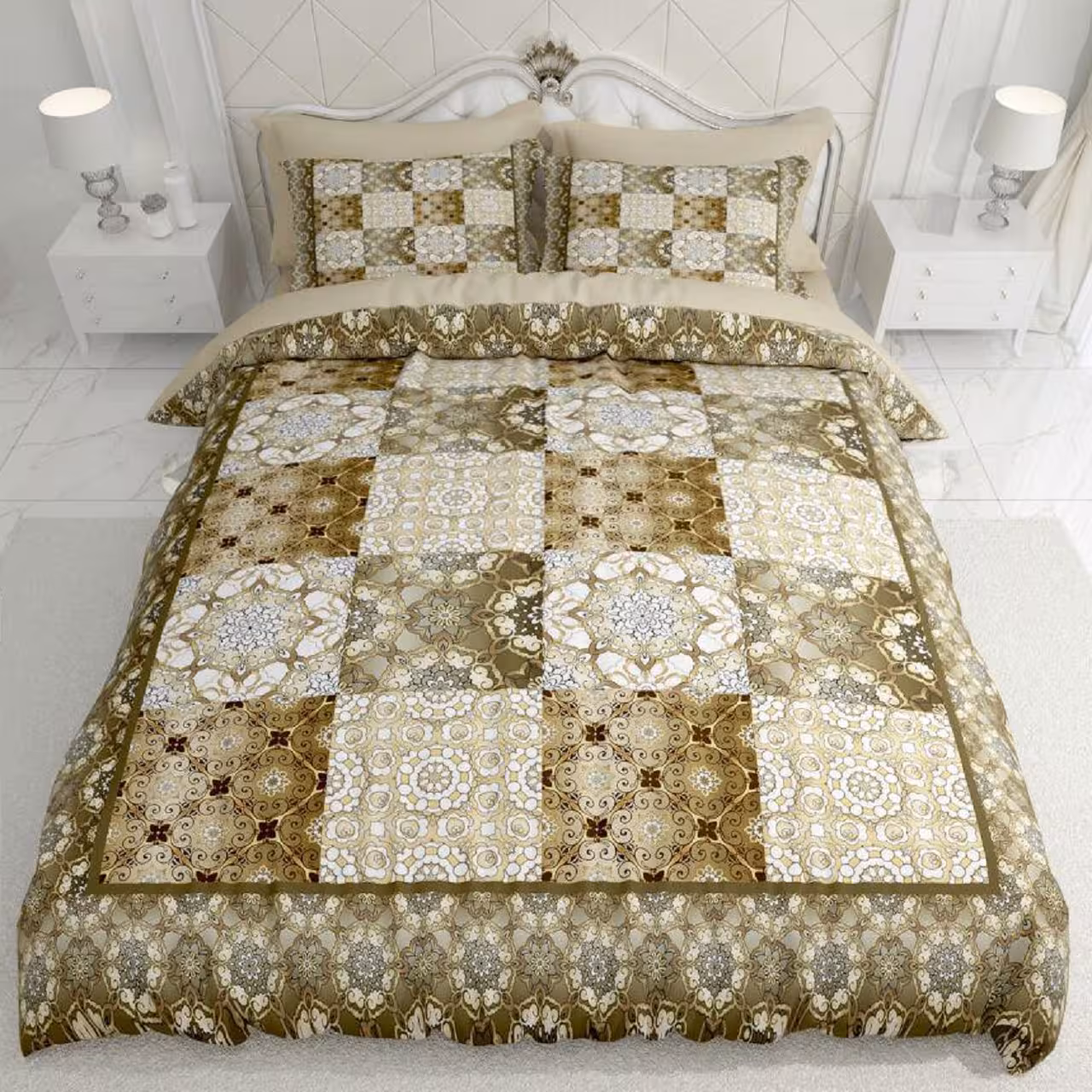 سرویس لحاف روتختی ترکسان کد D123 دو نفره 6 تکه