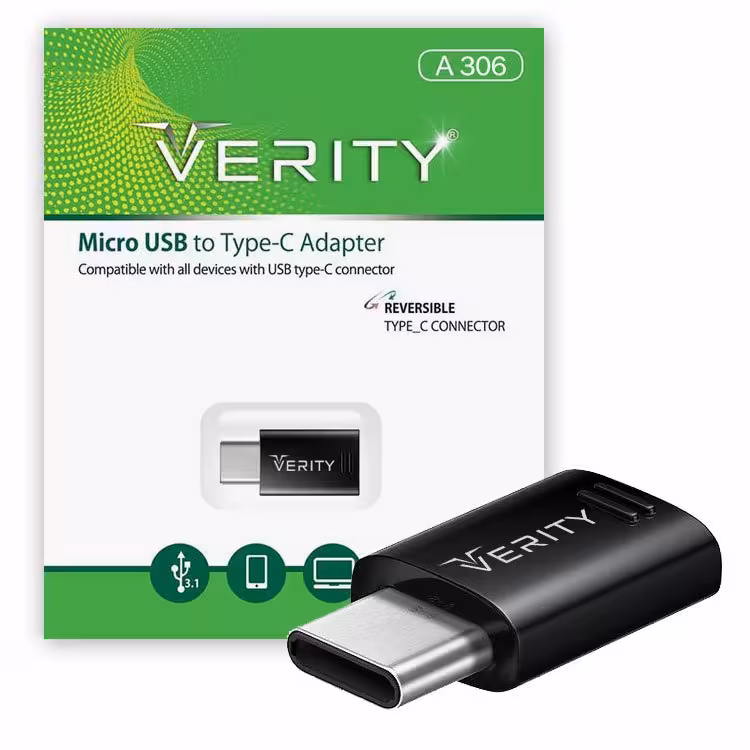 مبدل micro USB به Verity Type C مدل A306