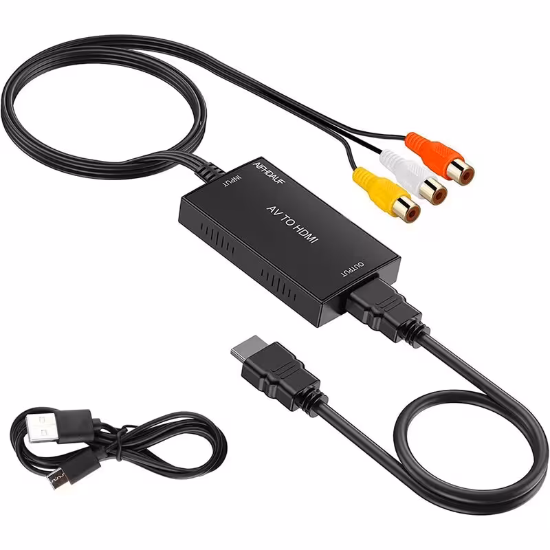 تبدیل AV به HDMI همراه با کابل HDMI