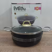 تابه گرانیتی نچسب پاراب سایز 20ظروف تفلون و داخل ظروف پرایمر دارای استاندارد ارتفاع قابلمه 8 ( ماهیتابه )