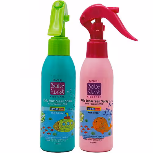 اسپری ضد آفتاب کودکان SPF50 بیبی فرست سی گل