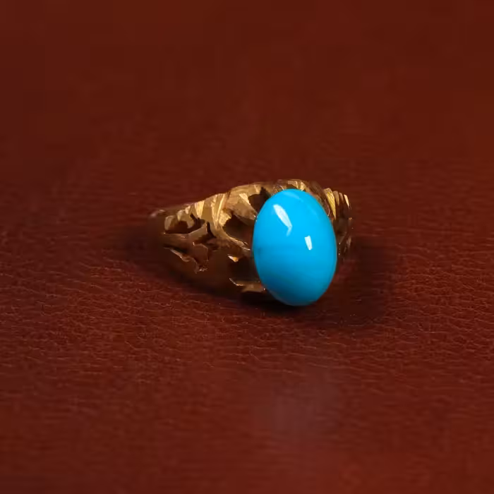 نگین فیروزه عجمی کد 29857 - جواهری مشاهیر