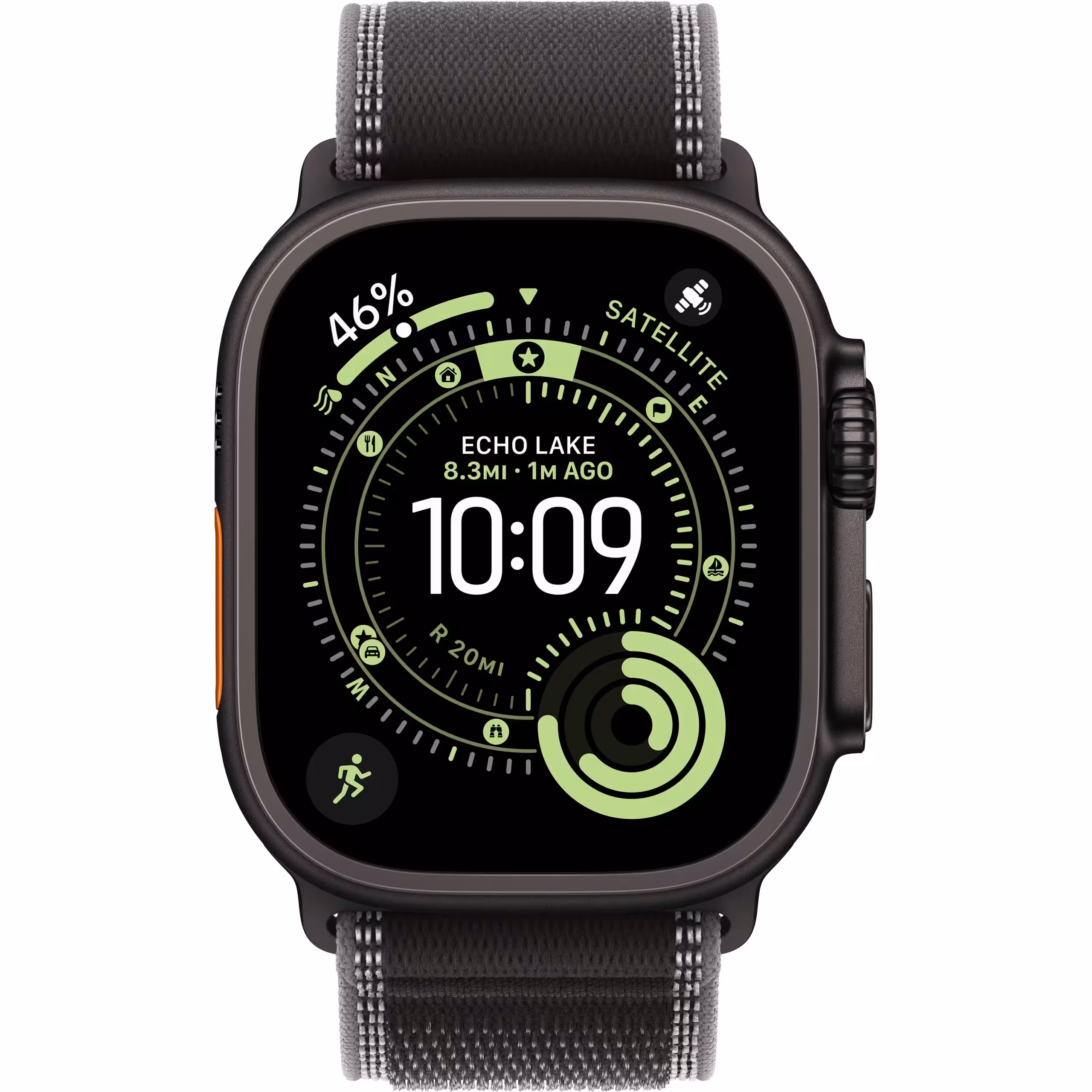 اپل واچ مدل Ultra 3 Black Titanium Case Trail Black/Charcoal Band