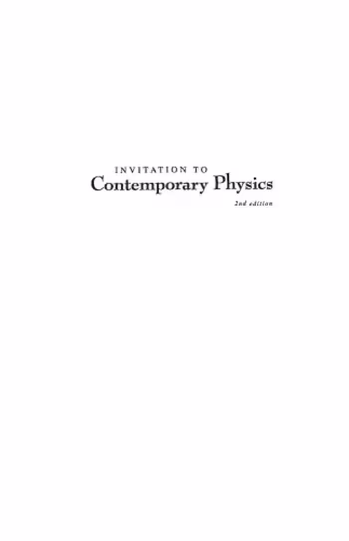 خرید و دانلود نسخه کامل کتاب Invitation to Contemporary Physics