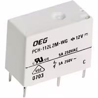 رله پکیجی تایکو 12 ولت 5 آمپر 4 پایه TYCO PCH-112L2M-WG