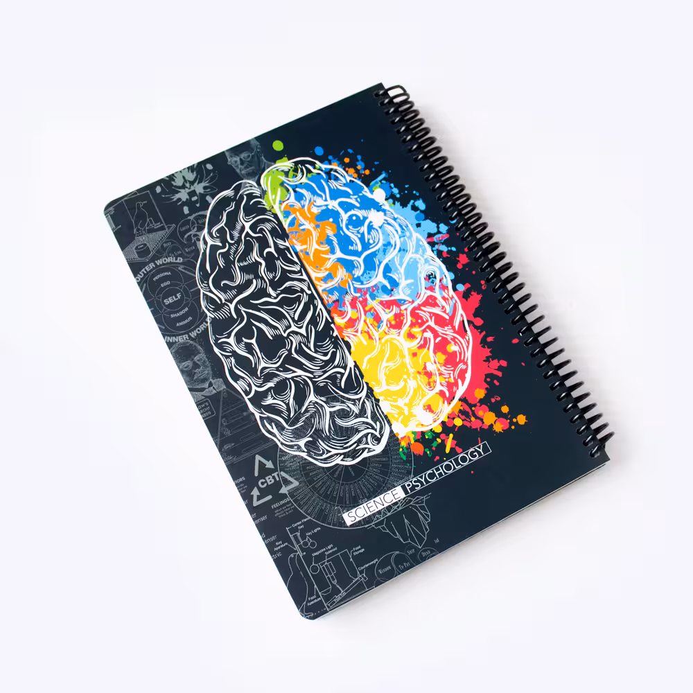 دفتر خط دار PSYCHOLOGY سورمه ای دات نوت (dotnote)