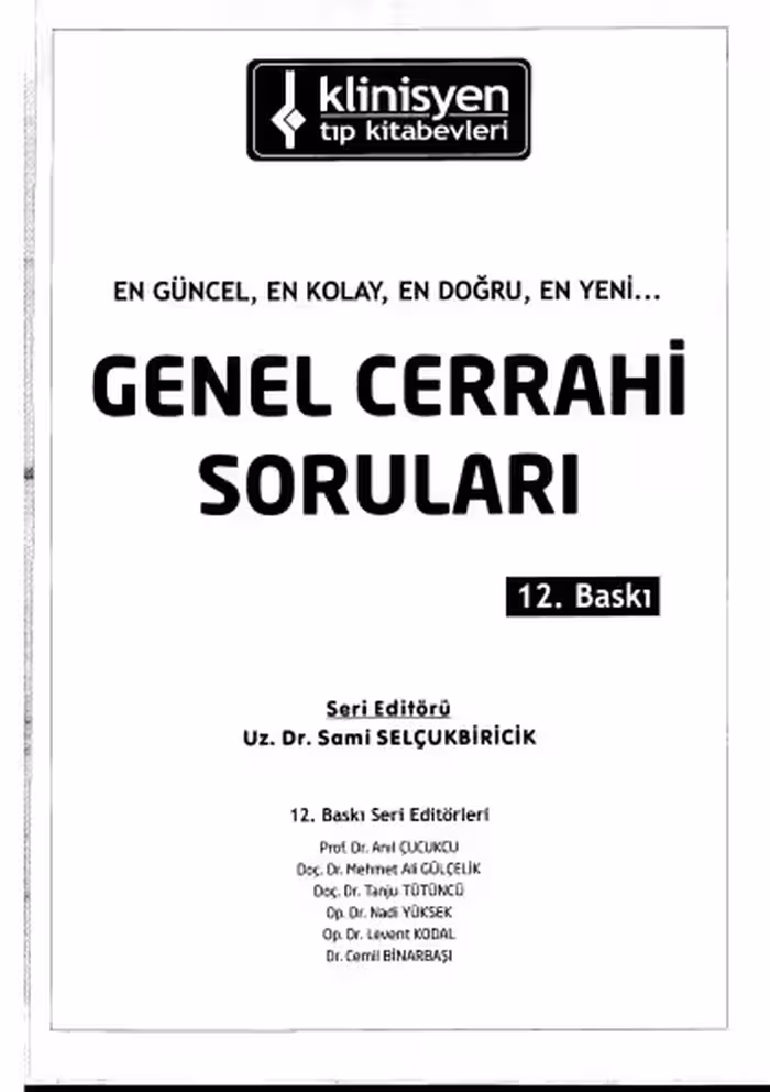 خرید و دانلود نسخه کامل کتاب Genel Cerrahi Soruları