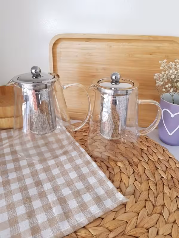 قوری پیرکس استوانه در دو سایز