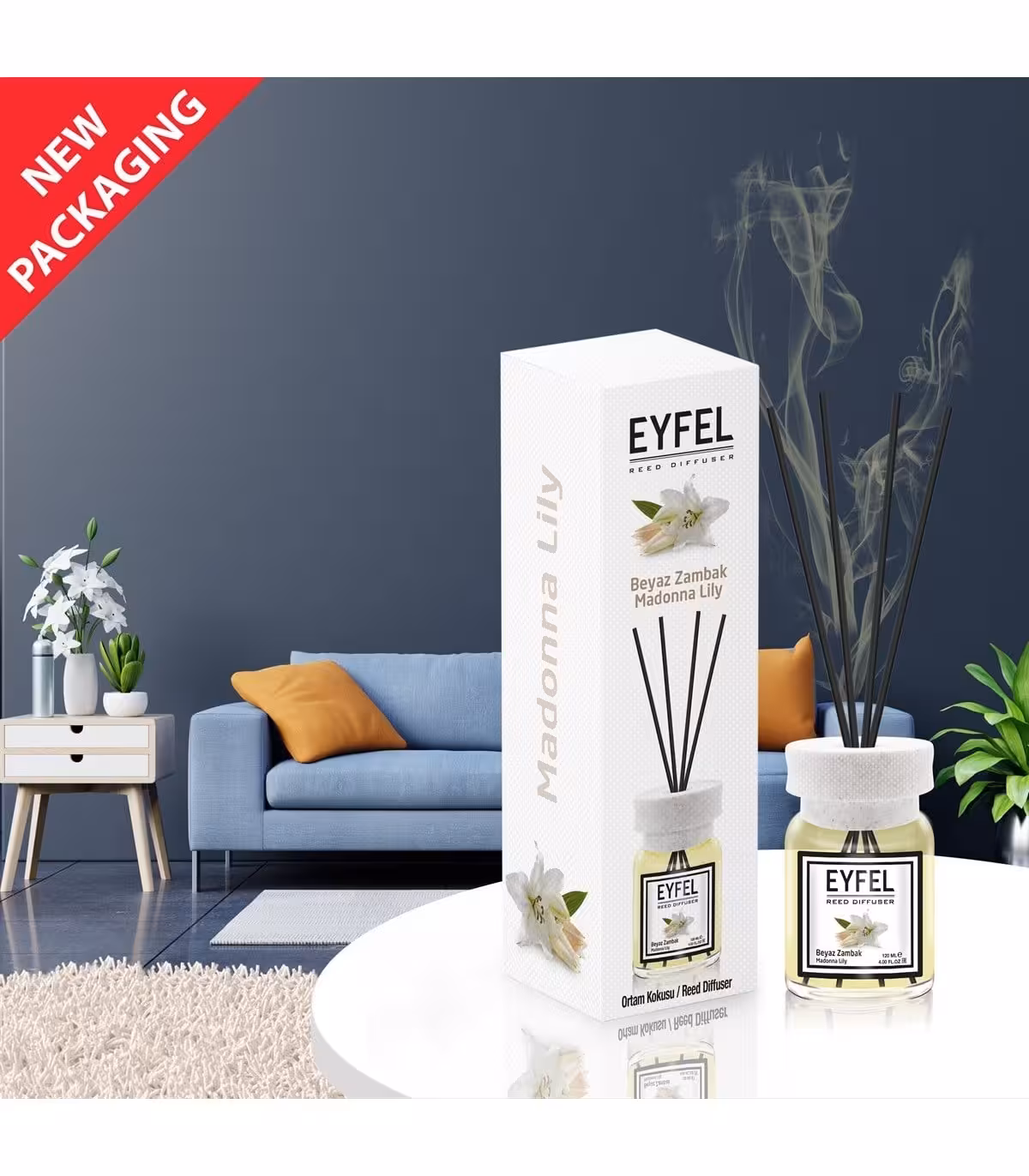 خوشبو کننده هوا EYFEL ایفل رایحه زنبق سفید Madonna Lily – حجم 120 میلی لیتر اصل ترکیه(original)