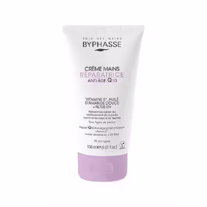 کرم دست ضد پیری بایفاس حجم 150 میل BYPHASSE Repair Q10 Anti-Aging Hand Cream