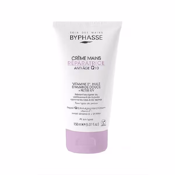 کرم دست ضد پیری بایفاس حجم 150 میل BYPHASSE Repair Q10 Anti-Aging Hand Cream