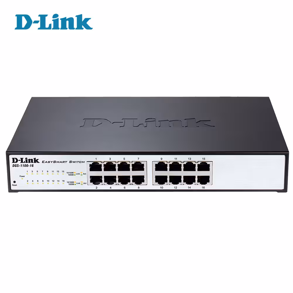 سوئیچ شبکه مدیریتی 16 پورت گیگابیت دی لینک مدل D-Link DGS-1100-16