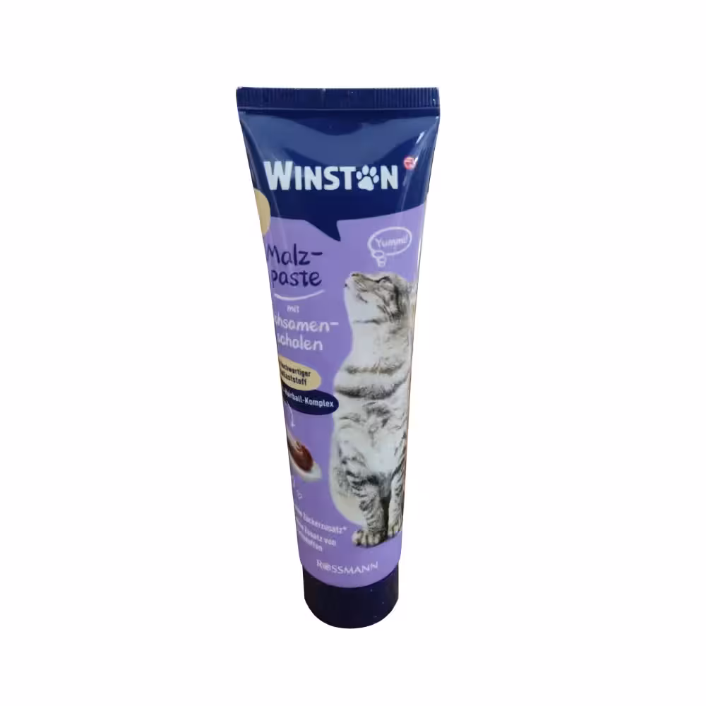 خمیر مالت گربه وینستون winston مدل Flohsamen-Schalen وزن 100 گرم