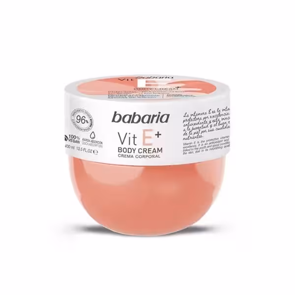 مشخصات، خرید و قیمت کرم بدن ویتامین ای باباریا Vitamin E Body Cream حجم 400 میل ⭐️ ویان مارکت