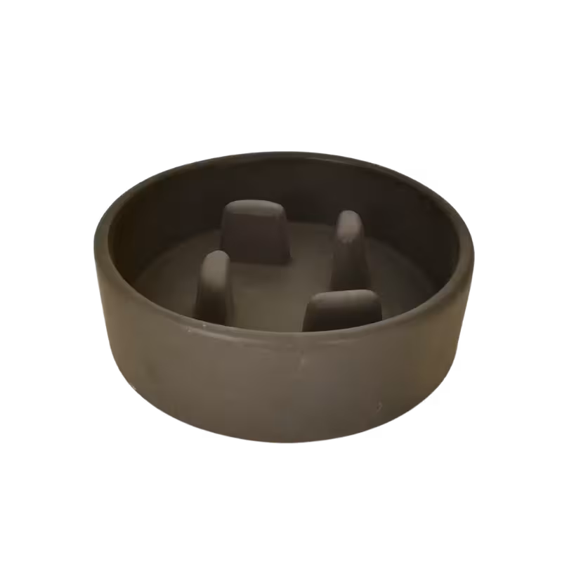 ظرف آرام خور سگ و گربه سرامیکی مات ساده سایز متوسط قطر 16/5 سانتی