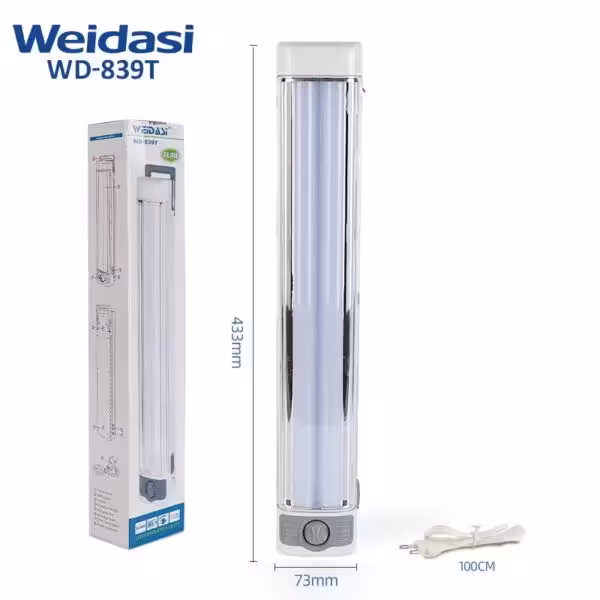 چراغ اضطراری کمپینگ قابل شارژ ویداسی دیمردار مدل WD-839T