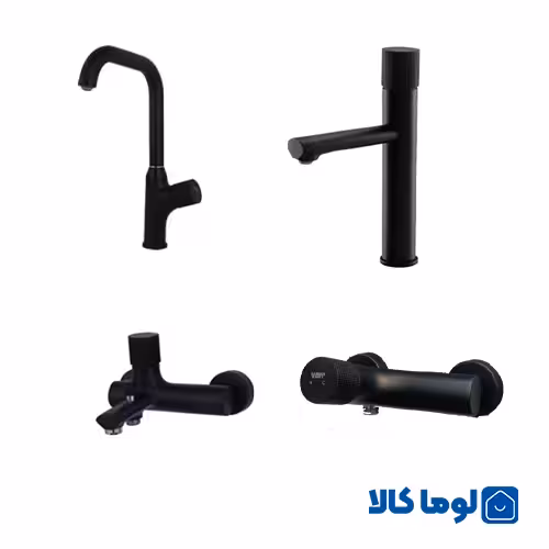 ست شیر آلات راسان مدل رناتا پلاس مشکی