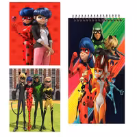 دفتر نقاشی مشایخ طرح دختر کفشدوزکی کد ET5 مجموعه 3 عددی