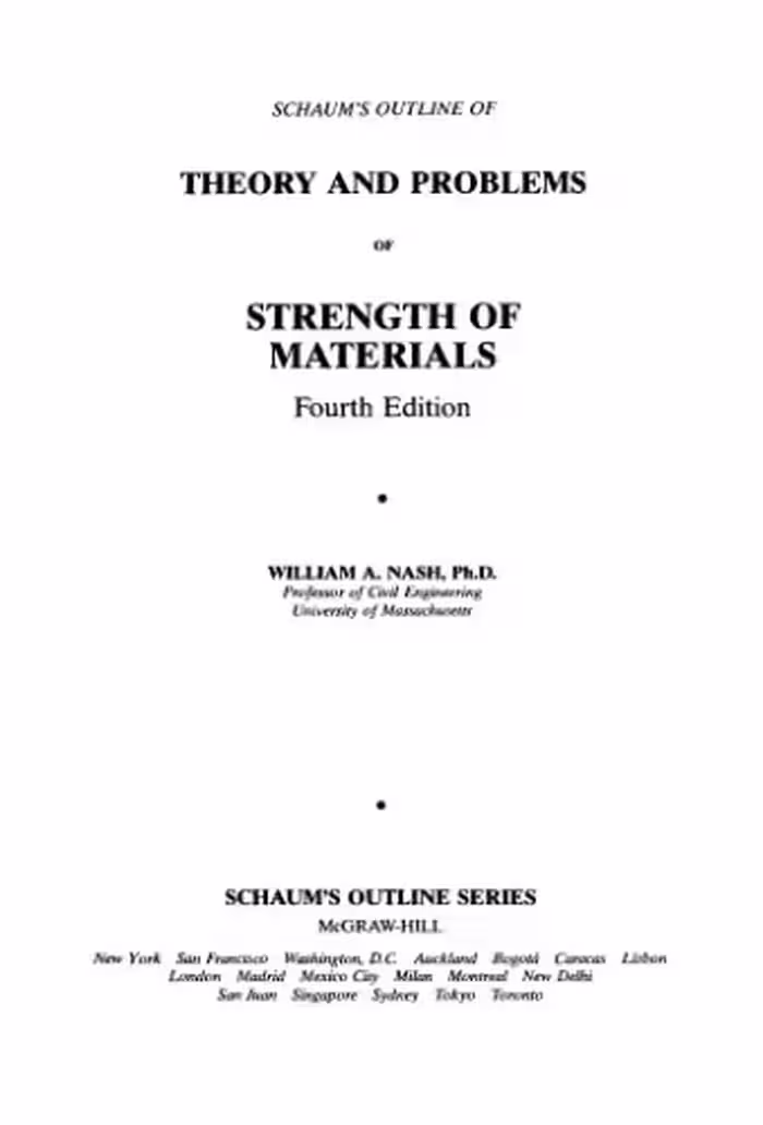 خرید و دانلود نسخه کامل کتاب Schaum's Outline of Strength of Materials