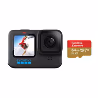 دوربین ورزشی گوپرو هیرو GoPro HERO10 همراه با کارت حافظه SanDisk Extreme Micro SD 64GB