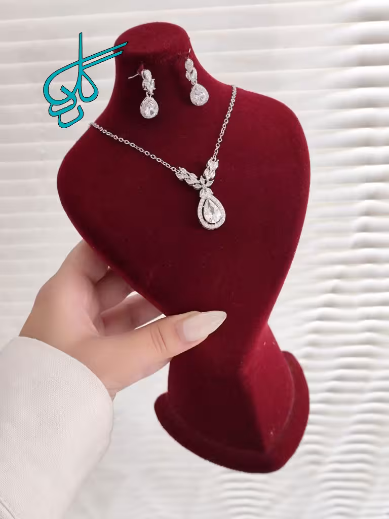 خرید نیمست جواهری بدلیجات کیفیت عالی نگین اشکی رنگ ثابت کد 1715556 - ردگل