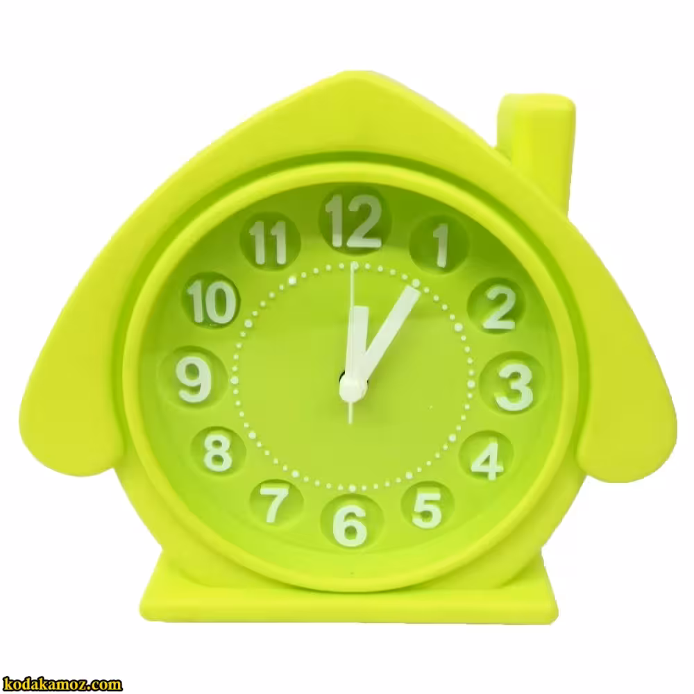 ساعت رومیزی طرح کلبه سبز