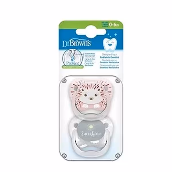 پستونک ارتوندسی 0 تا 6 ماه دکتر بروانز Dr Browns طرح گربه و سان شاین