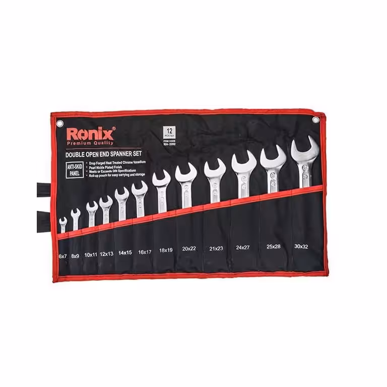 مجموعه 12 عددی آچار دو سر تخت رونیکس RH-2202