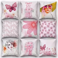 کاور کوسن کد 125 (ست دختر و گل)