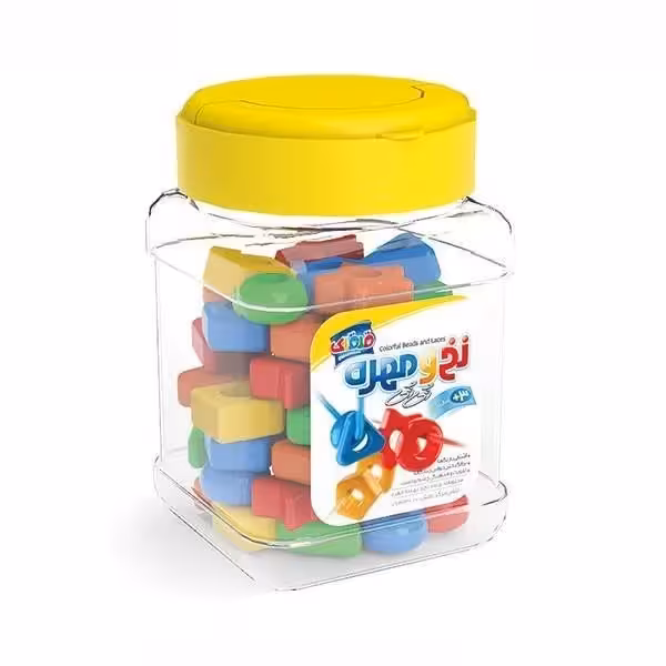 نخ و مهره رنگی رنگی 50تایی