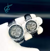 خرید ست ساعت زنانه و مردانه چرمی مارک سیتیزن سه موتوره فعال (کرنوگراف) موتور ژاپن کد 2117300 - ردگل