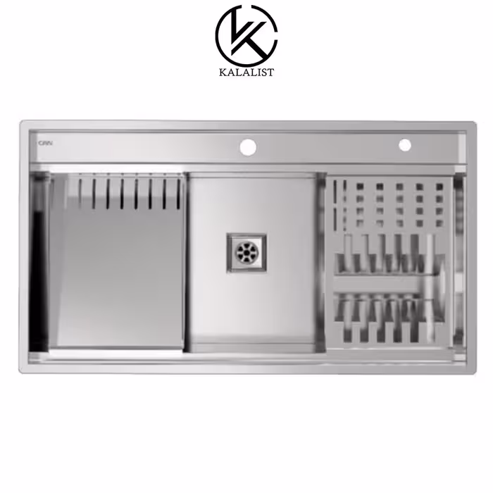 سینک کن استیل توکار مدل BCN 304 شیر آبشاری