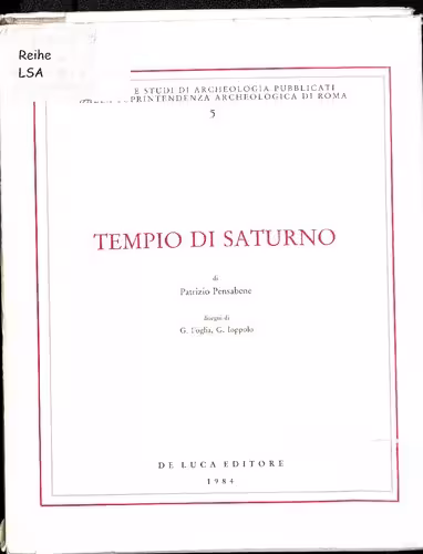 خرید و دانلود نسخه کامل کتاب Tempio di Saturno architettura e decorazione