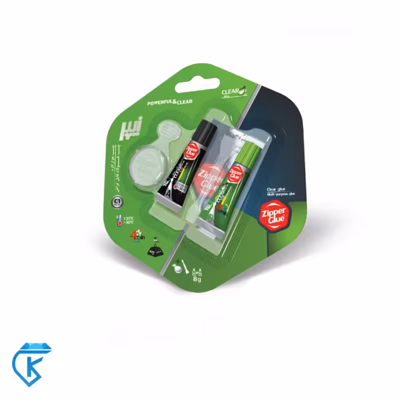چسب دوقلوی هزار کاره شفاف 8 گرم C1 زیپر