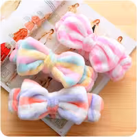 هدبند حوله ای پاپیونی راه راه