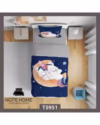 سرویس لحاف روتختی کودک یک نفره 5 تکه نوپه هوم Nopehome طرح کارتونی کد T5951