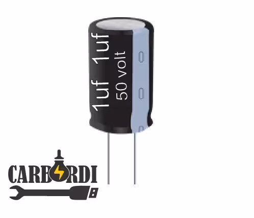 خازن 1uf/50volt بسته 5 عددی