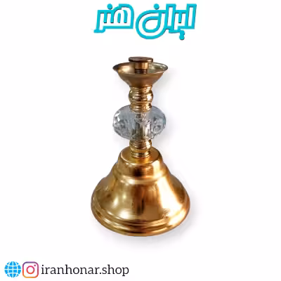 پایه ظروف مدل شیپوری بزرگ طلایی