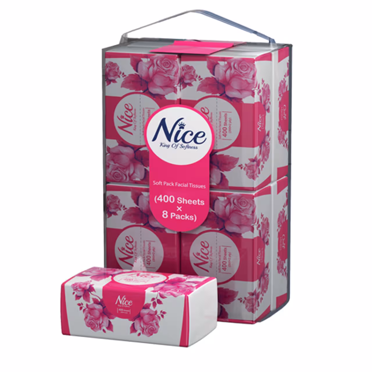 دستمال کاغذی اقتصادی نایس 400 برگ 8 عددی