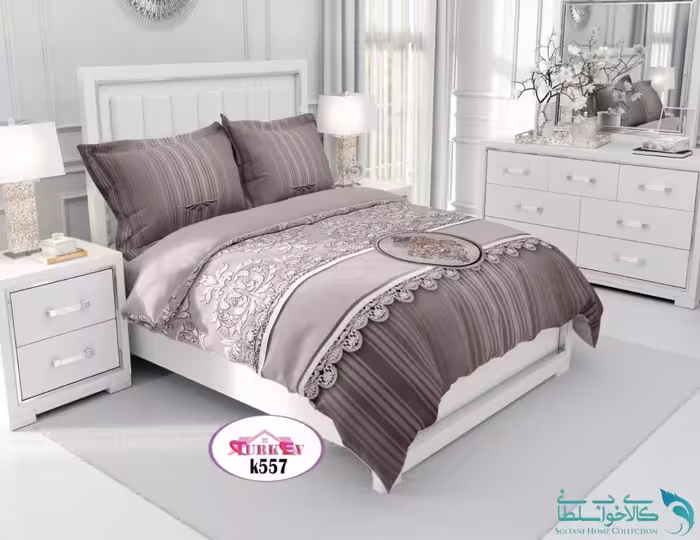 روتختی طرح داماس دونفره برند Turkev کد K557