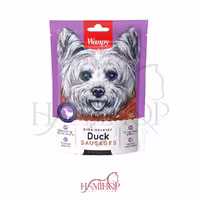 تشویقی سگ ونپی طعم سوسیس با گوشت اردک مدل duck Sausages وزن 100گرم