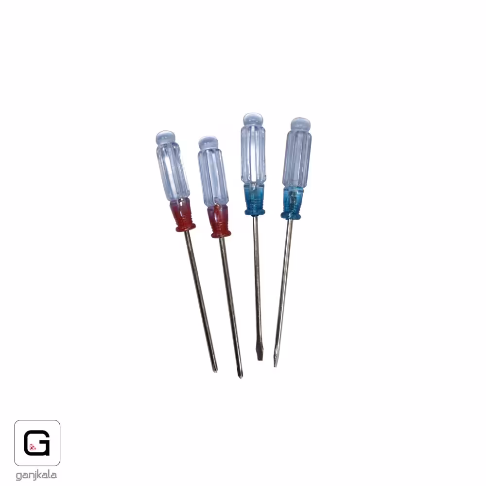 پیچ گوشتی 4 عددی ریز تخت و چهارسو