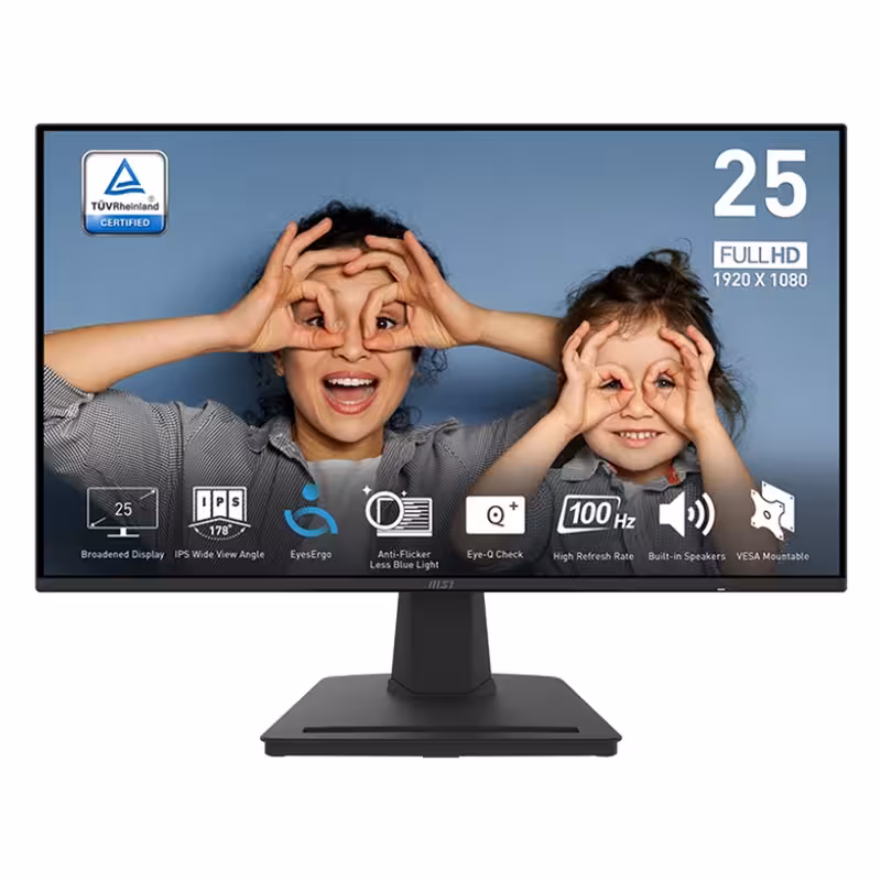 مانیتور ام اس آی PRO MP252 سایز 25 اینچ Full HD IPS 100 هرتز