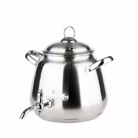 کتری شیردار استیل 5.5 لیتری کف چدن کد 6006