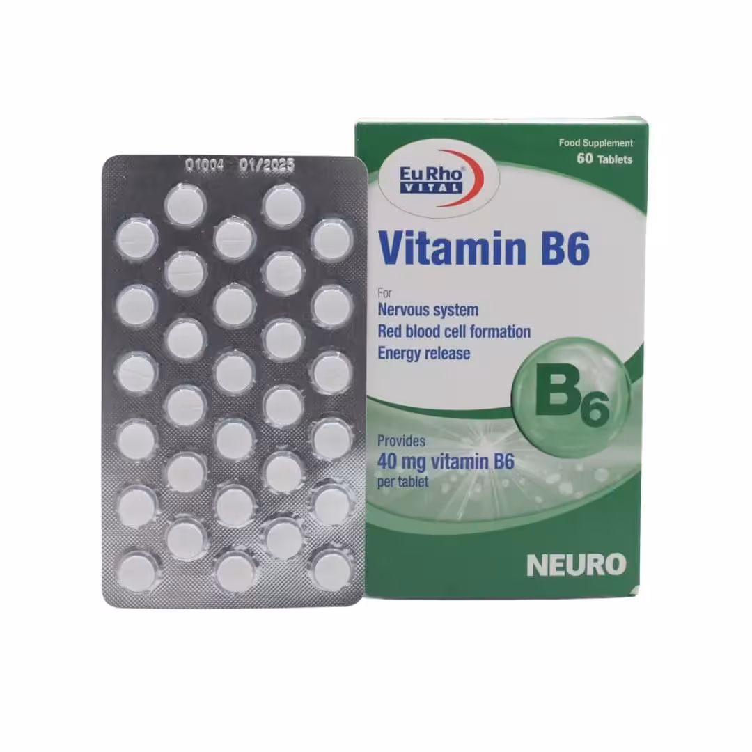 ویتامین ب6 40 میلی گرم ( یوروویتال ) - قرص
